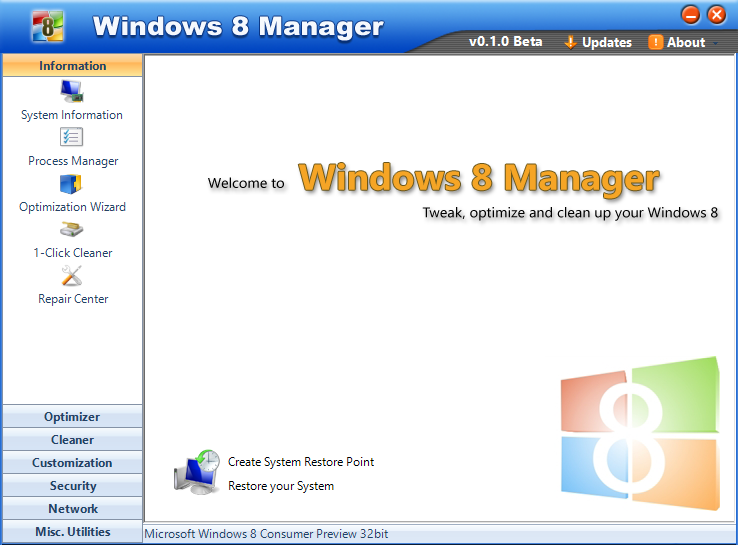  Windows 8 Manager 2.2.8