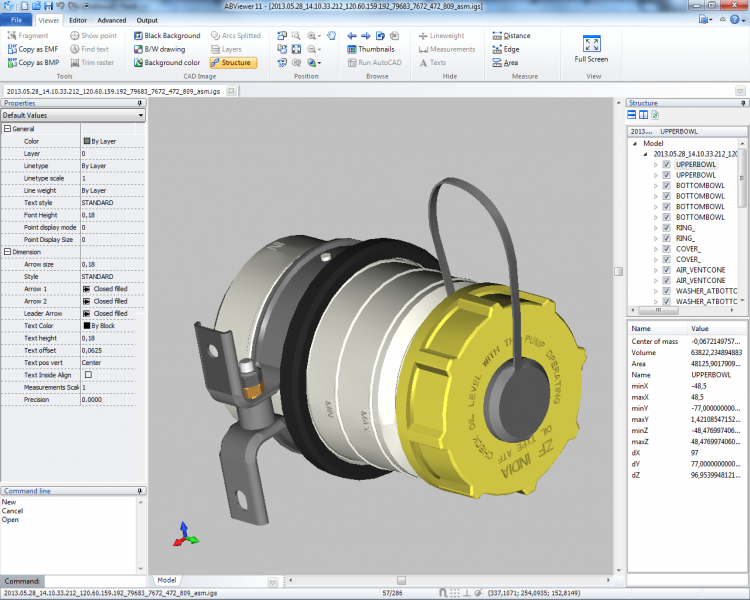  2D/3D cad: dwg, dxf, plt, cgm, svg, pdf 14