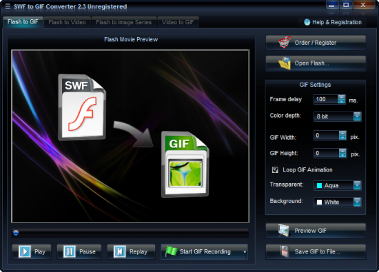  SWF-AVI-GIF Converter 2.3