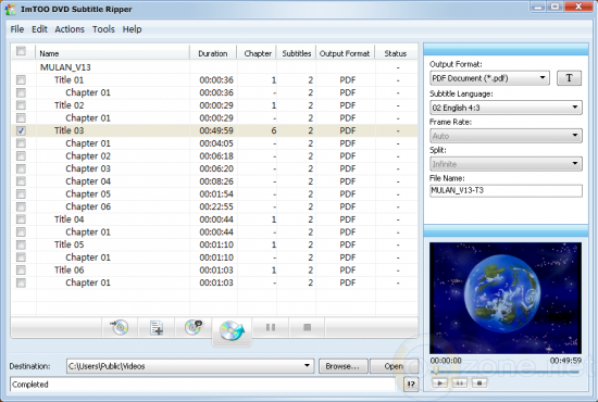  ImTOO DVD Subtitle Ripper 1.1