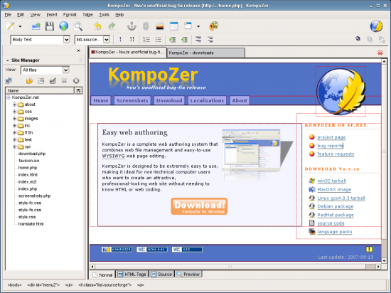  KompoZer Portable 0.7.10