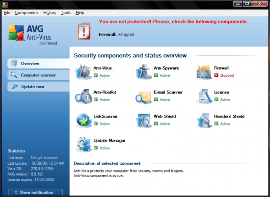  AVG Anti-Virus plus Firewall 9.0.851a3009
