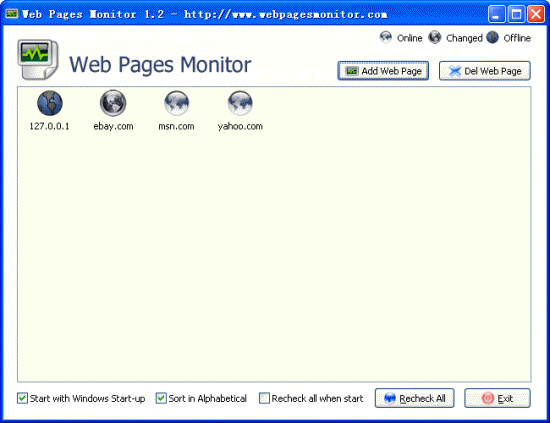  Web Pages Monitor 1.2