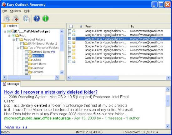  Easy Outlook Recovery 2.0