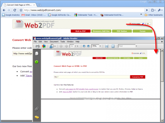  Web2PDF Converter 1.0